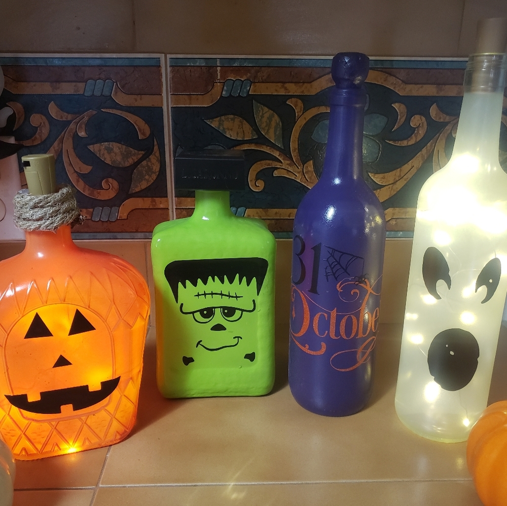 Decorative glass bottles